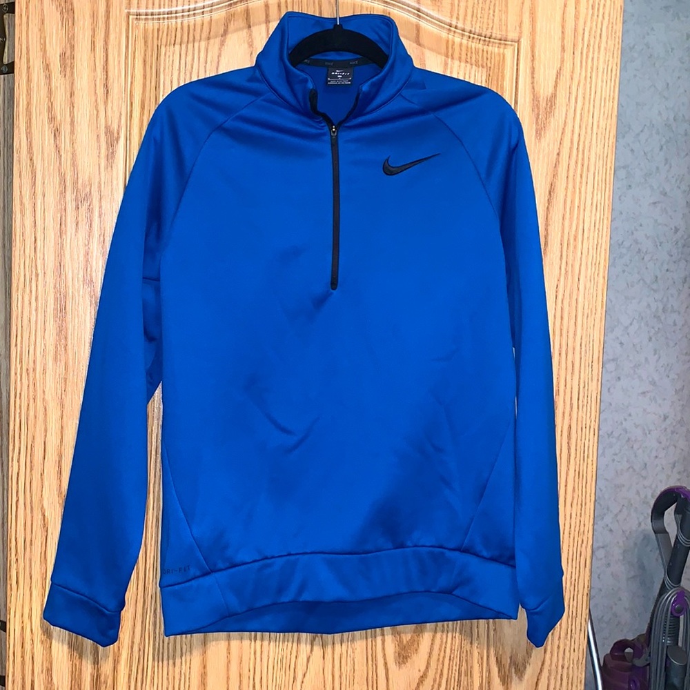 Nike Royal Blue Quarter-Zip Pullover Sweatshirt